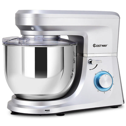 6 Speed 7.5 Qt Tilt-Head Stainless Steel Electric Food Stand Mixer