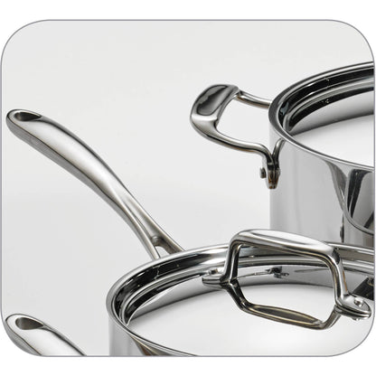 Tramontina 8-Piece 18/10 Stainless Steel Tri-Ply Clad Cookware Set