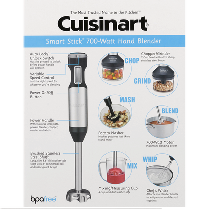 Cuisinart Smart Stick Variable Speed Hand Blender with Potato Masher